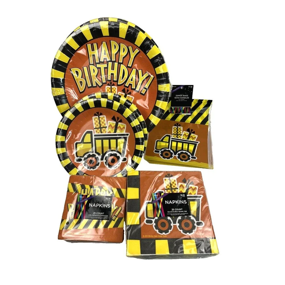 Construction Birthday Party Supplies Dump Truck Party Decorations Kits Set